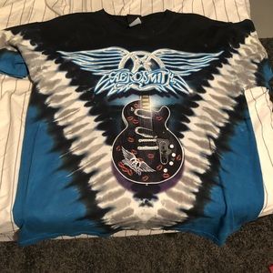 Vintage Aerosmith Tie Dye Guitar shirt